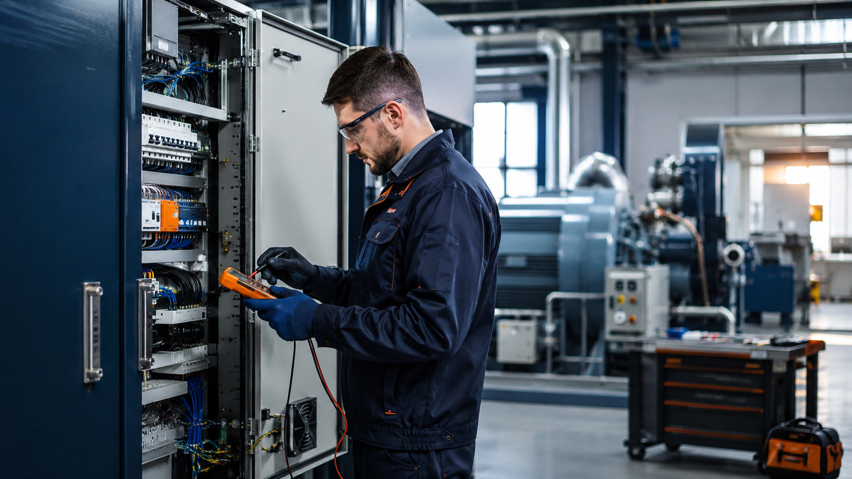 Technicien industriel dans un environnement technique